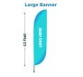 Large Commercial-Basics Feather II Custom Flag Banner